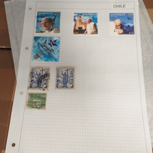 184 - Chile small collection on 20 + pages, mostly used early to recent.