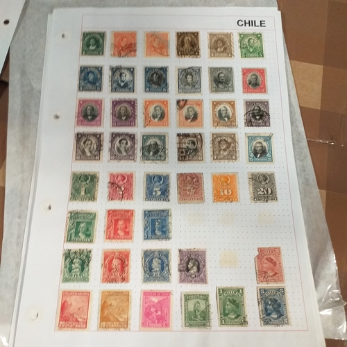 184 - Chile small collection on 20 + pages, mostly used early to recent.