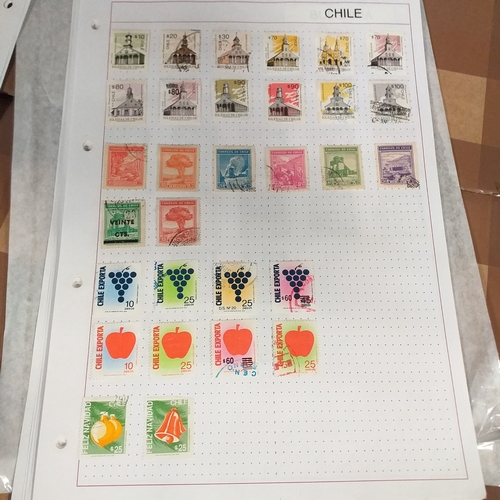 184 - Chile small collection on 20 + pages, mostly used early to recent.