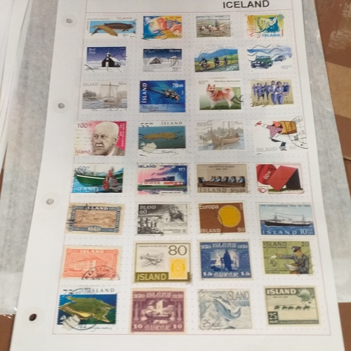 230 - Iceland small collection on 9 album pages, from early to recent (2005) good basis for expansion.