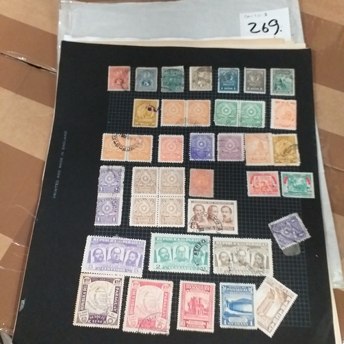 269 - Paraguay mint/used selection/accumulation on 17 old album pages, some double sided, mainly from earl... 