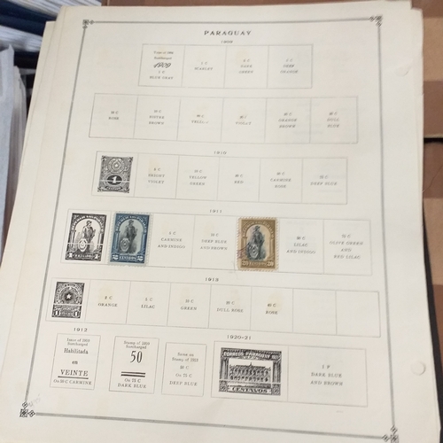 269 - Paraguay mint/used selection/accumulation on 17 old album pages, some double sided, mainly from earl... 