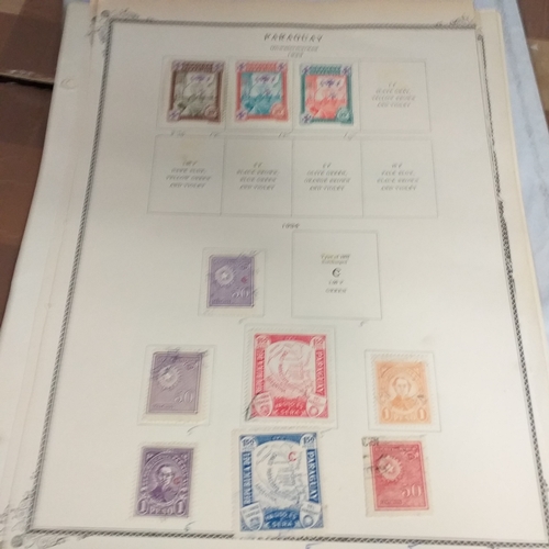 269 - Paraguay mint/used selection/accumulation on 17 old album pages, some double sided, mainly from earl... 
