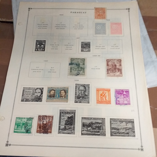 269 - Paraguay mint/used selection/accumulation on 17 old album pages, some double sided, mainly from earl... 