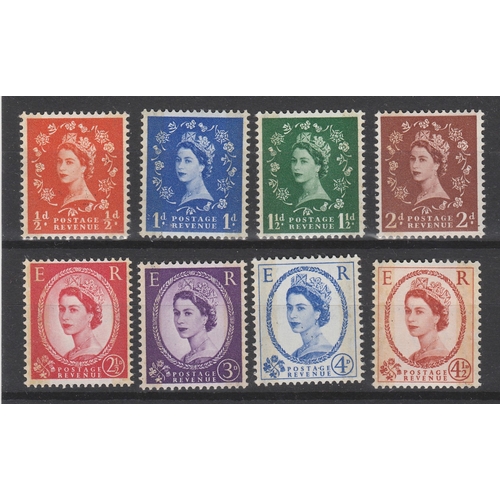 429 - 1959 SG 599/609 Phosphor Graphite Issue, un-mounted mint set of 8 Cat 85