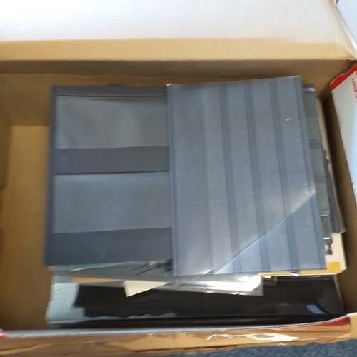 119 - Shoe box of stock/approval cards.