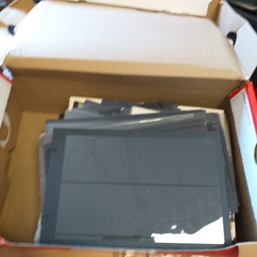 119 - Shoe box of stock/approval cards.