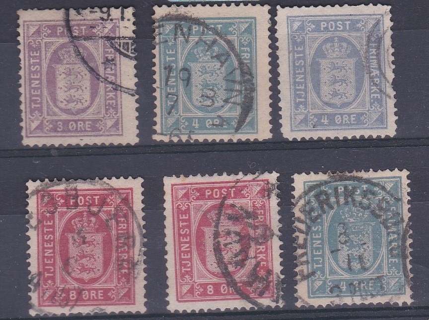 SG O89-95 - 1875 Officials (6 values) fine used