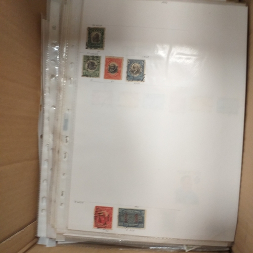 10 - Box: Album Sheets, all World, approximately 300 sheets, with no specific order. Good potential with ... 