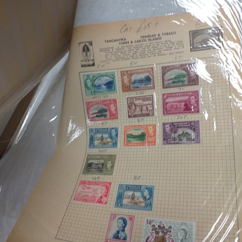29 - Box of album leaves - 100's mostly Commonwealth, some foreign - viewing required