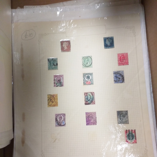 29 - Box of album leaves - 100's mostly Commonwealth, some foreign - viewing required
