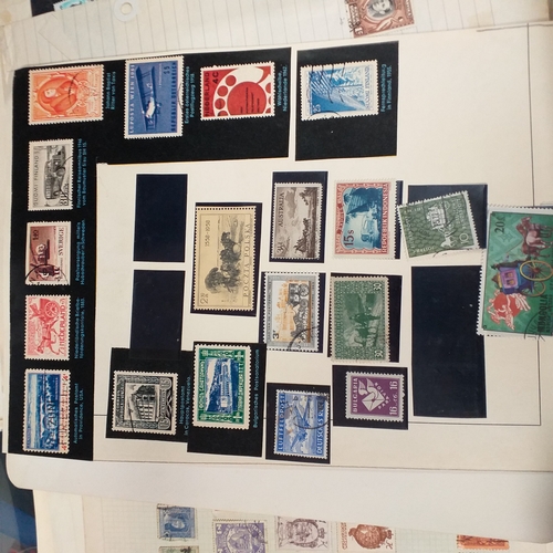 30 - Box of album leaves - 100's mostly Commonwealth, some foreign - viewing required