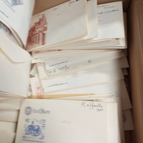 34 - Box of San Marino material, a few Hagners but mostly sets and singles in envelopes all sorted, inclu... 