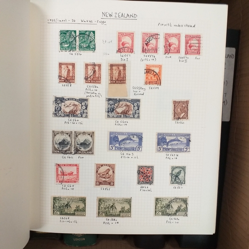 8 - Box: New Zealand, 7 albums and stock books with mainly used collections, including a good range of i... 