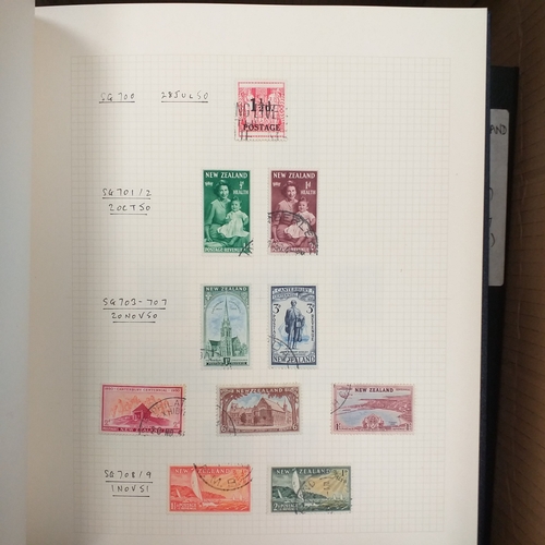 8 - Box: New Zealand, 7 albums and stock books with mainly used collections, including a good range of i... 