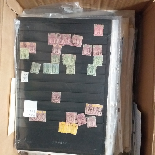 25 - Box housing mint/used collections in stock books/albums incl Australia, New Zealand, Commonwealth 19... 