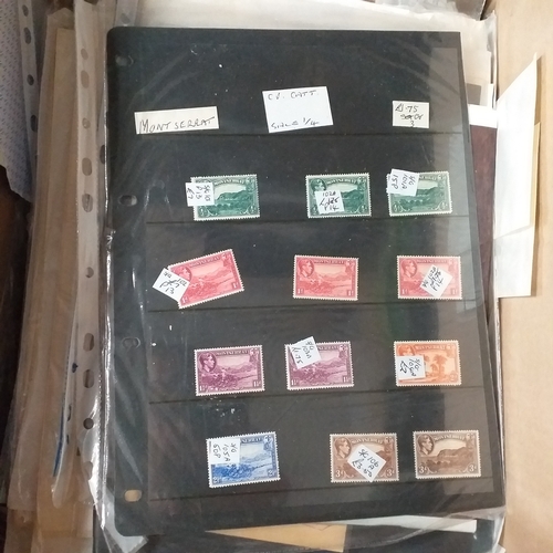 25 - Box housing mint/used collections in stock books/albums incl Australia, New Zealand, Commonwealth 19... 