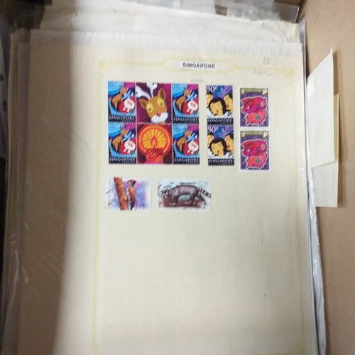25 - Box housing mint/used collections in stock books/albums incl Australia, New Zealand, Commonwealth 19... 