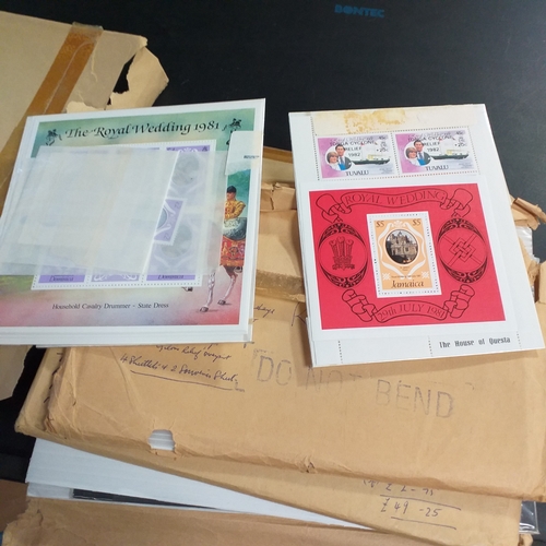 37 - Glory box with limited edition Benham Covers and around 24 envelopes containing Royalty Booklets, mi... 