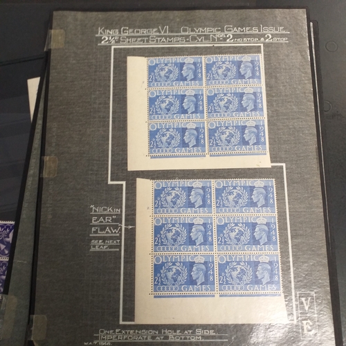 1 - Box containing a huge selection of stamps on leaves and album pages, collections a number of which a... 