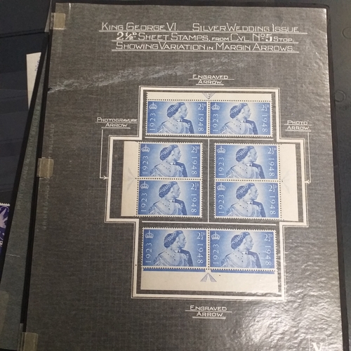 1 - Box containing a huge selection of stamps on leaves and album pages, collections a number of which a... 