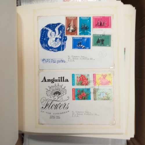 1 - Box containing a huge selection of stamps on leaves and album pages, collections a number of which a... 