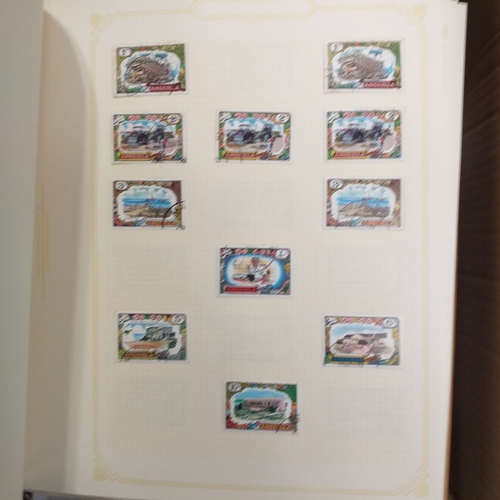 1 - Box containing a huge selection of stamps on leaves and album pages, collections a number of which a... 