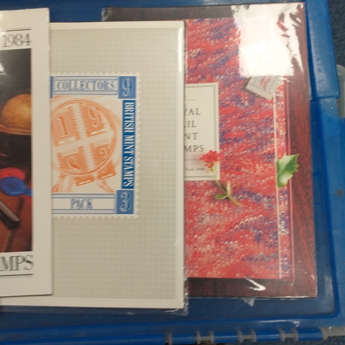 14 - Glory box - albums and stock books, box of loose stamps on/off paper, stock cards etc, empty album a... 