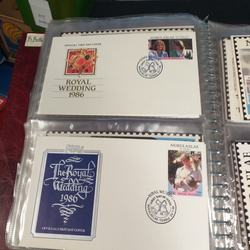 2 - Naked wines box containing 7 albums incl GB Silk Cover collection (2 albums), Disney, 1986 Royal Wed... 