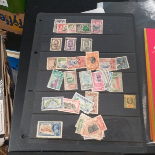 3 - Glory Box: Mainly British Commonwealth, with quantity of mint and used stamps on stock cards, sheets... 