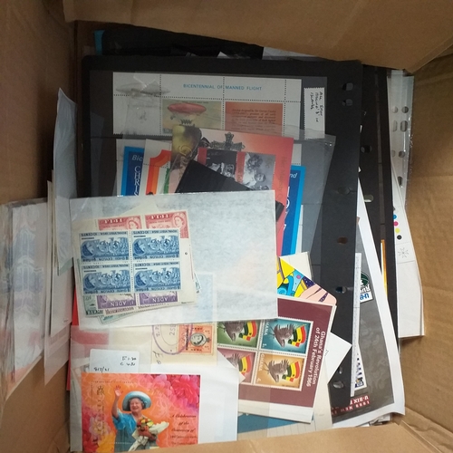 3 - Glory Box: Mainly British Commonwealth, with quantity of mint and used stamps on stock cards, sheets... 