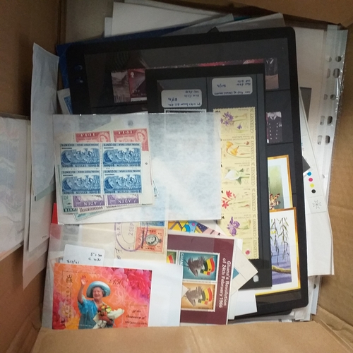 3 - Glory Box: Mainly British Commonwealth, with quantity of mint and used stamps on stock cards, sheets... 