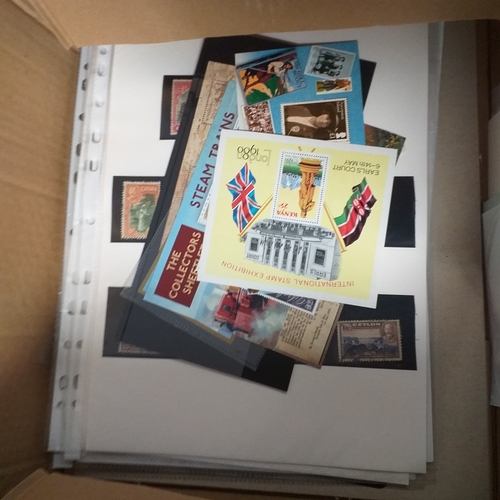 3 - Glory Box: Mainly British Commonwealth, with quantity of mint and used stamps on stock cards, sheets... 