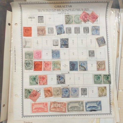 31 - Box of album leaves - 100's mostly Commonwealth, some foreign - viewing required