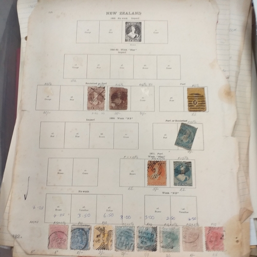 31 - Box of album leaves - 100's mostly Commonwealth, some foreign - viewing required