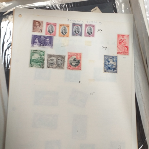 31 - Box of album leaves - 100's mostly Commonwealth, some foreign - viewing required