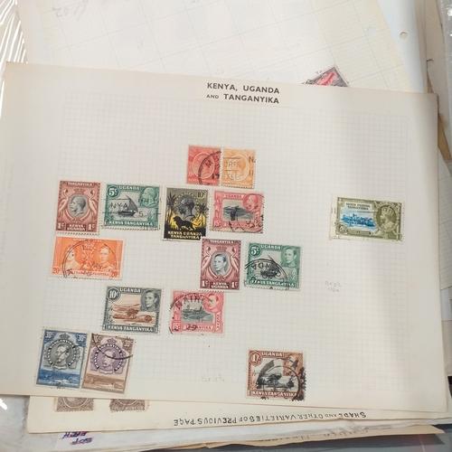 31 - Box of album leaves - 100's mostly Commonwealth, some foreign - viewing required