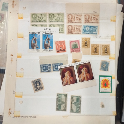31 - Box of album leaves - 100's mostly Commonwealth, some foreign - viewing required