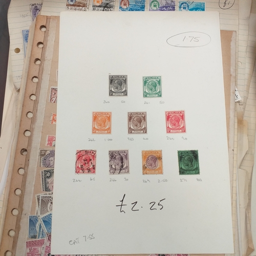 31 - Box of album leaves - 100's mostly Commonwealth, some foreign - viewing required