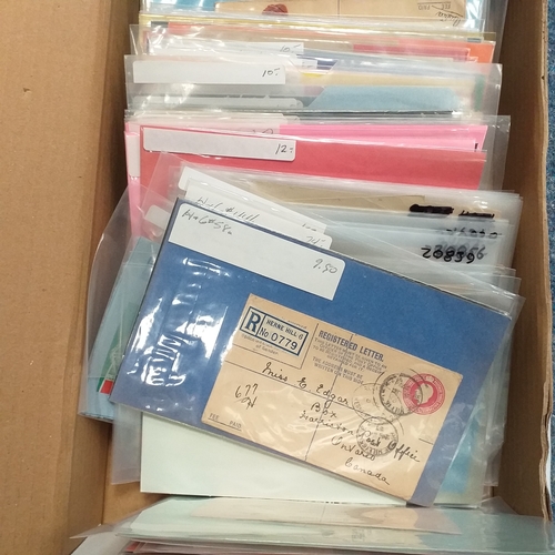 4 - Box: Great Britain: A retired dealer's stock of covers, predominately postal stationery, and some po... 