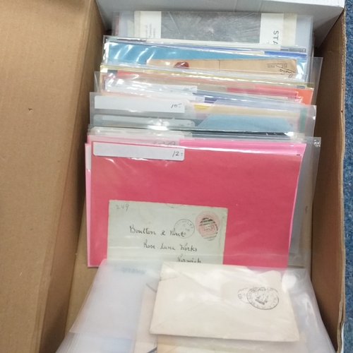 4 - Box: Great Britain: A retired dealer's stock of covers, predominately postal stationery, and some po... 