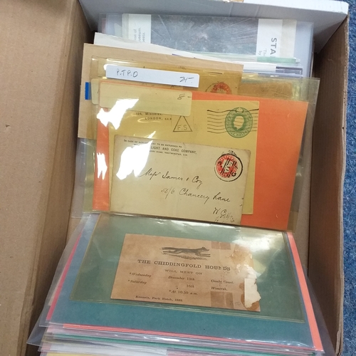 4 - Box: Great Britain: A retired dealer's stock of covers, predominately postal stationery, and some po... 