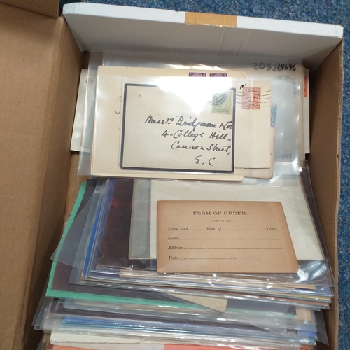 4 - Box: Great Britain: A retired dealer's stock of covers, predominately postal stationery, and some po... 