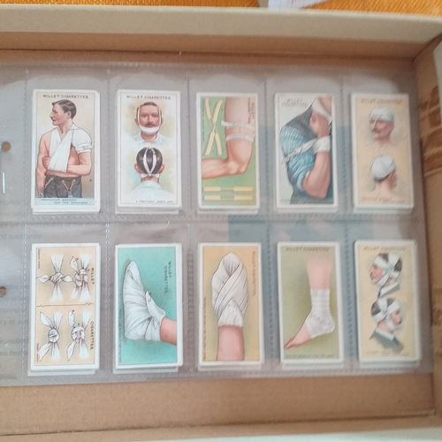 47 - Box of 'better' Wills sets from 1910's, 20's (12 sets in all) including Physical Culture, Signalling... 