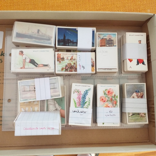47 - Box of 'better' Wills sets from 1910's, 20's (12 sets in all) including Physical Culture, Signalling... 