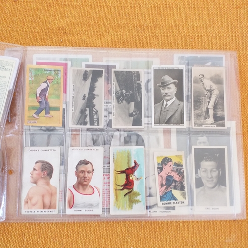 49 - Small lot of scarcer sports cards in leaves, mixed condition, includes variety pair of Cartledges 'P... 