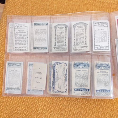 49 - Small lot of scarcer sports cards in leaves, mixed condition, includes variety pair of Cartledges 'P... 