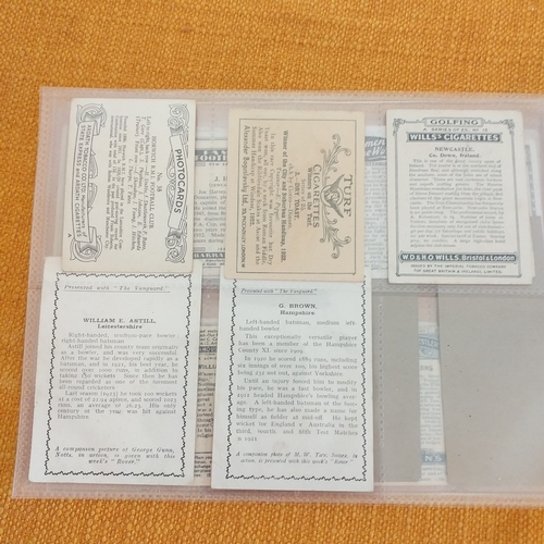 49 - Small lot of scarcer sports cards in leaves, mixed condition, includes variety pair of Cartledges 'P... 