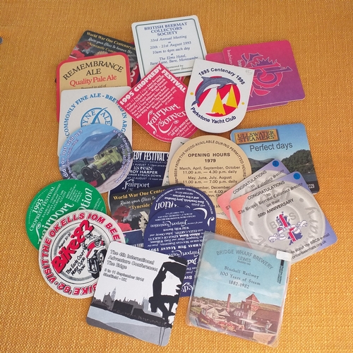 55 - Beermats - 40+ very clean, advertising various events/attractions