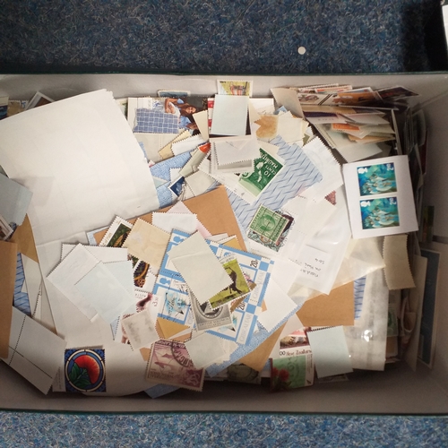 6 - Box: Better all world kiloware, but mostly British Commonwealth. Majority off paper and includes man... 